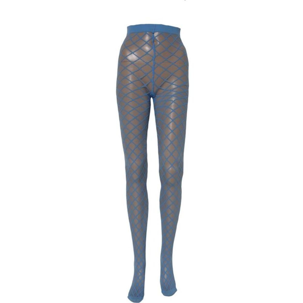 Dolce & Gabbana Light Blue Nylon Fishnet Pantyhose Stockings Women's Socks